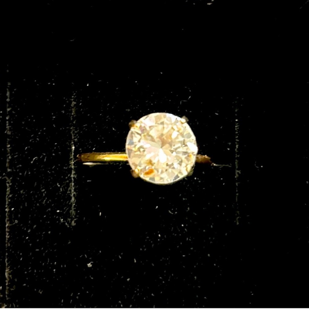 14k Quarts/Cz Yello Gold Ring 💛